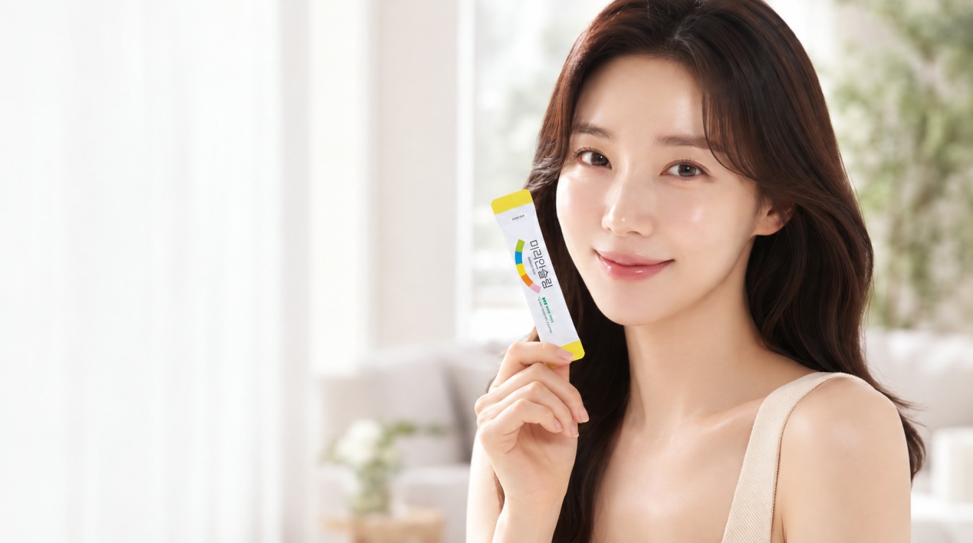 미리안 스틱을 든 여성, 얼굴 위주